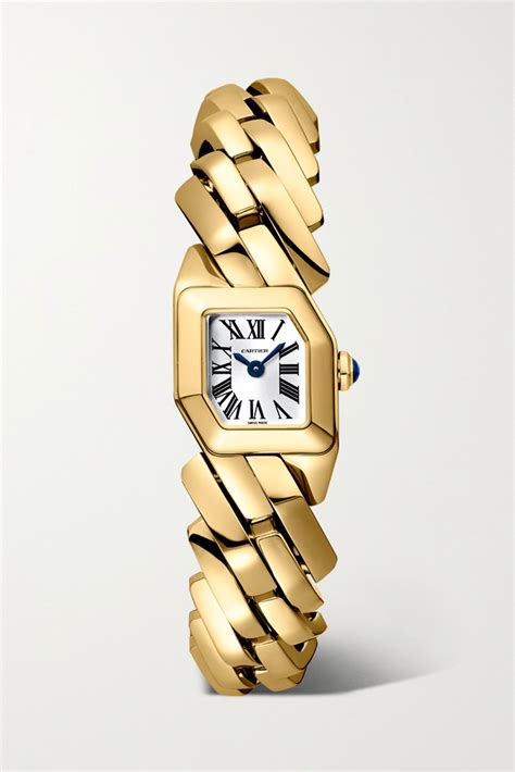 cartier gold watch for women|18 karat gold cartier watch.